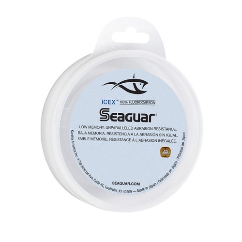 Seaguar IceX 100% Fluorocarbon Fishing Line, Abrasion Resistance, Made for Hard Water 6lbs, 50yds Break Strength/Length - 06ICE50
