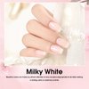 VENALISA Milky White Gel Nail Polish, 15ml Neutral Milky Off White Gel Polish Set Jelly Nude Color Translucent Nail Soak Off UV LED Nail Gel Polish Nail Art Starter Manicure Salon DIY at Home, 0.53 OZ
