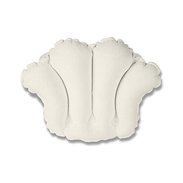 Spa Relaxus Super Soft Inflatable Terry Cloth Bath Pillow