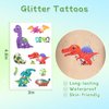 Ozepao Dinosaur Glitter Temporary Tattoos for Kids - 160 Styles - Dino Party Favors, Birthday Party Supplies, T-rex Decorations