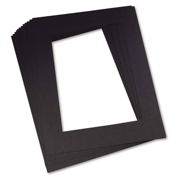 Pacon Pre-Cut Mat Frames P0072570, Black, 12" x 18", 12 Frames (Pack of 12)