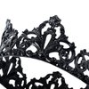 YADIRF Alloy King Queen Royal Full Round Crown Wedding Tiara Headbands Princess Crowns For Pageant Party Hair Accessories (Black)