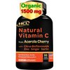 Natural Vitamin C from Organic Acerola Cherry - High Absorption - with Garlic Ginger & Citrus Bioflavonoids - Immune System & Collagen Booster - Anti Aging Skin Vitamins