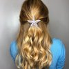 HINZIC 6PCS Starfish Hair Clips, Mermaid Sea Star Ponytail Holder Gold Silver Glitter Bangs Side Barrettes Hair Accessories for Women Halloween Christmas Beach Wedding Birthday