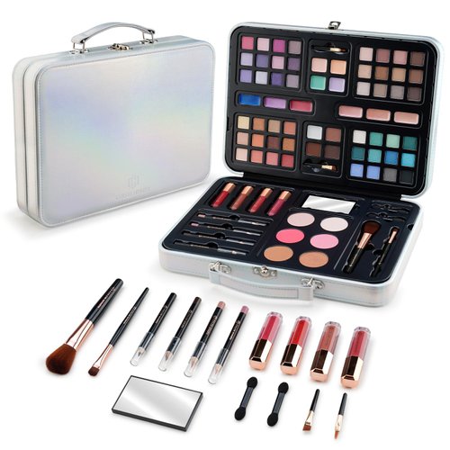 Color Nymph Kids Makeup Sets for Girls, Teen Makeup Kits for Beginner Starter with Silver Case, Portable Traveling Full Makeup Kit with Everything, Cosmetics Makeup Gift Set for Birthday