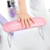 krofaue Nail Arm Rest,Professional Microfiber Leather Nail Hand Rest Stand Arm Rest for Acrylic Nails Cushion Hand Holder with Non-slip - Nail Technician Use Must Have（Pink）