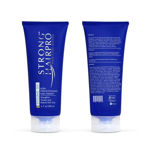 Strong HairPro, Hair Styling Gel, Strengthens Thinning Hair, Specially Formulated With Biotin, Keratin, Caffeine, Vitamins, Reduces Breakage 6.7 oz