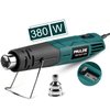 PRULDE Mini Heat Gun, 380W 2-Temp 480°F-850°F (250°C-450°C) Fast Heat Hot Air Gun with 6.56Ft Cord & Reflector Nozzle for Crafting, Vinyl Wrap, Embossing, Shrink Tubing/Wrapping, Epoxy Resin