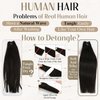 Full Shine Weft Hair Extensions Real Human Hair 22 Inch 105 Grams Color Dark Brown Brazilian Remy Hair Extensions for Volume Silky Straight Hair Extensions for Women Human Hair Bundles