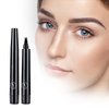 2025 New Magic Eyebrow Pencil, 3D Waterproof Microblading Eyebrow Pencil Contouring Pen for Perfect Brows, Get Natural, Fine Strokes with the 4-Tip Precise Brow Pen (A1 - Black)