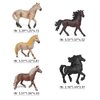 Horse Farm Animal Figures Model Toys Playsets 5 PCS Horse Figurines Family Party Supplies Collection Desktop Decoration Development Set Cognitive Toy for Boys Kid Toddlers