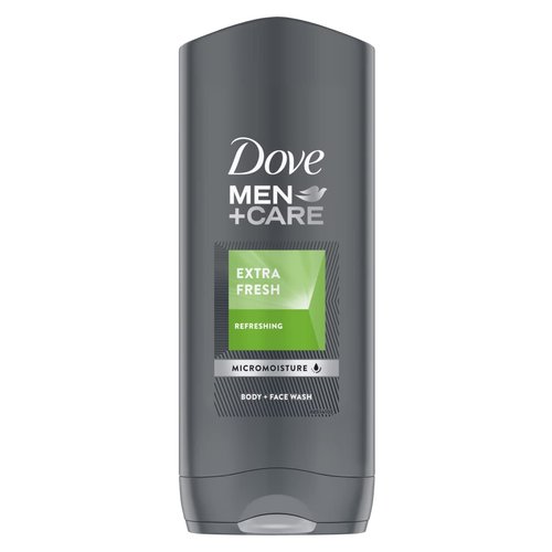 Dove for Men Extra Fresh Body and Face Wash, 400 ml
