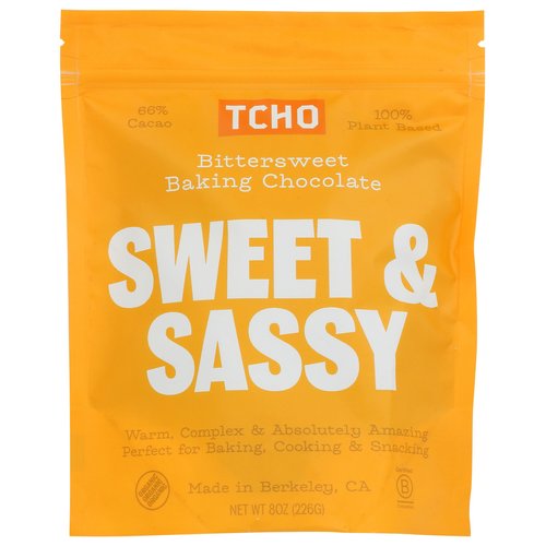 Tcho, Organic Dark Chocolate Baking Discs, 8 Ounce