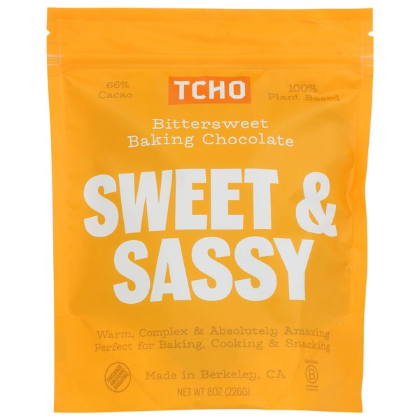 Tcho, Organic Dark Chocolate Baking Discs, 8 Ounce
