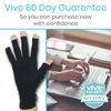 Vive Rheumatoid Arthritis Gloves - Men and Women Fingerless Compression Wrap for Hand Pain and Osteoarthritis - Black Hand Wrap for Arthritic Joint Symptom Relief - Open Finger Fit