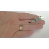 Generic Turquoise blue stone and silver metal alligator hair clip for fine thin hair