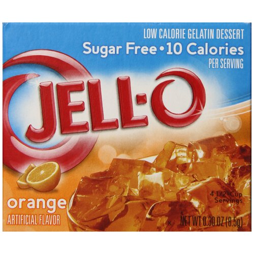 Jell-O Orange Sugar Free Gelatin Dessert Mix (24 ct Pack, 0.3 oz Boxes)