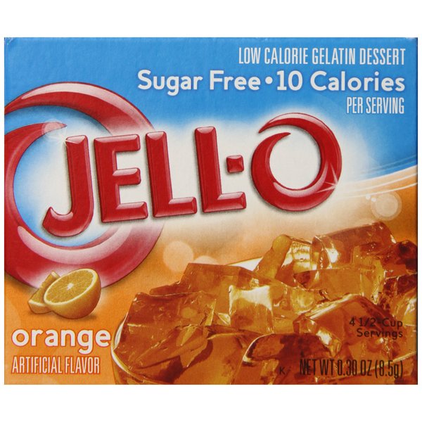 Jell-O Orange Sugar Free Gelatin Dessert Mix (24 ct Pack, 0.3 oz Boxes)