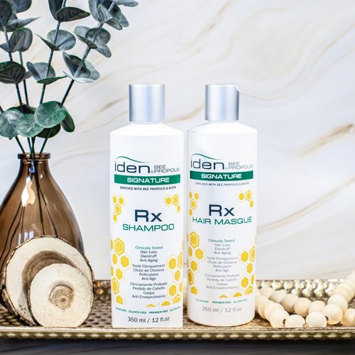 IDEN Bee Propolis Signature RX Hair Masque, Promotes Healthy Hair, Saw Palmetto & Green Tea, 12 fl.oz