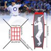 Gsbomzap 2PCS Baseball Softball Pitching Target & Dummy Batter, Adjustable Baseball Pitching Net Training Aids 9 Hole Strike Zone Attachment, Baseball & Softball Practice Net for Hitting Accuracy