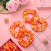 WILLBOND 20 Pcs Orange Satin Cheer Scrunchies, Hair Accessories Cheerleading Hair Ties Elastic Scrunchies Hairband Cheerleading Gifts for Girls Women Team Sport Player Gift Birthday Party