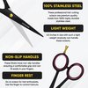 Hair Cutting Scissors 6.5" - BarbaQo Hair Shears With Sharp Razor Edge Blade, High Carbon Stainless steel Barber Scissors for Professional Barbers, Men, Women, and Adults