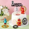 11 Pieces Robot Cake Toppers for Boys Robot Birthday Cake Topper Gear Happy Birthday Robot Cake Cupcake Decorations Robot Themed Party Decorations Robot Figurine for Robot Birthday Party Supplies