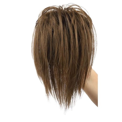 AKOAK 1 Pack Messy Bun, Hair Piece Claw Clip, Wavy Curly Bun for Women Claw Ponytail Hair Extension Unkempt Updo, Bun with Clip Everyday Use (Dark brown)