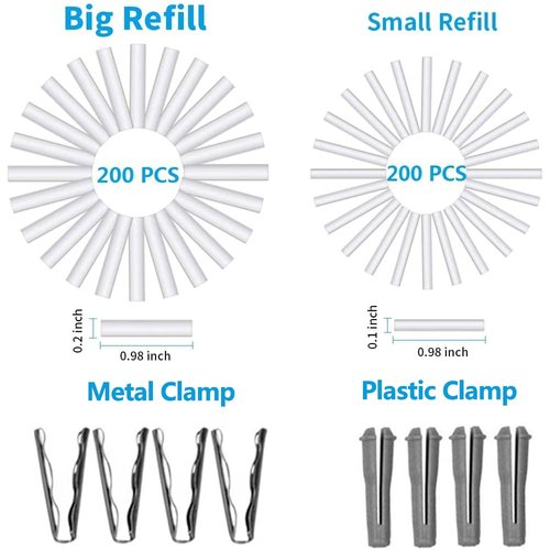 AFMAT Electric Eraser Refills 400 pcs, φ5mm Erasers Refil-200 pcs and φ2.3mm Erasers Refil-200 pcs, Replacement Erasers for Sketching and Drawing Electric Erasers
