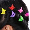 50 Pcs Mixed Color Mini Plastic Beautiful Butterfly Hair Clips Hair Accessories Hair Clip for Women Lady and Girls(Random Color)