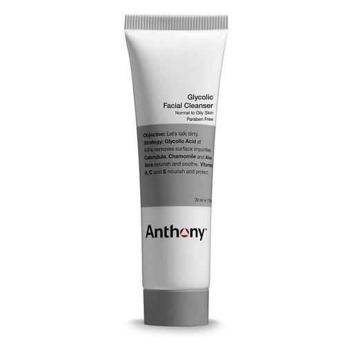 Anthony Glycolic Facial Cleanser for Men – Daily Cleansing Face Wash and Shave Prep – Hydrating, ...