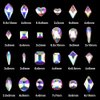 240pcs Popular 12 Styles FlatBack Crystals Mix Sizes Multi Shapes Glass Crystal AB Rhinestones For Nail Art Craft 3D Decorations Flat Back Stones Gems Set Box