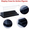 WETANBR Medium-Sized Miniature Display Case for Figures, 2 Pack Building Block Display Cases for Collectibles, Acrylic Display Storage Box, Gift for Action Figure & Miniatures Toys Lovers