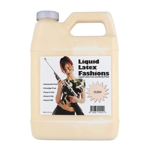 Flesh 32 Fl Oz - Liquid Latex Face and Body Paint, Ammonia Free No Odor, Arts and Crafts Paint for Halloween Zombie Cosplay!