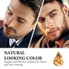 Black Beard Dye for Men for Gray Coverage, Natural Beard & Hair Dye for Men - No Mess Easy Beard Dye Shampoo, 200ML