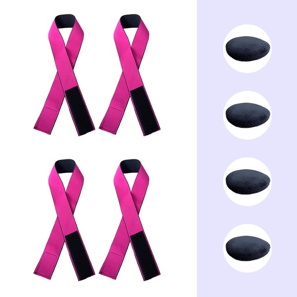 4 Pcs Elastic Wig Band for Melting Lace, Rose Red Lace Melting Band, Wig Bands for Keeping Wigs in Place, Wig Headband for Lace Front Wig, Adjustable Lace Melting Band for Baby Hair