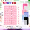 2Pcs Silicone Suction Cup Phone Case Mount Double Sided, Phone Accessories Hands-Free Sticky Phone Grip for Selfies and Videos, Anti-Slip Phone Suction Grip for iPhone and Android, Light Pink