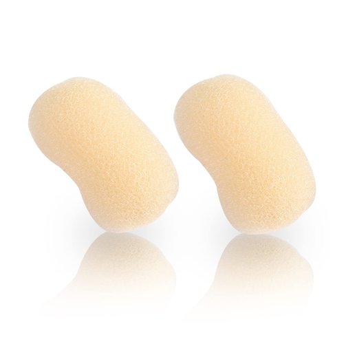 2Pcs Charming Volume Inserts Sponge Invisible Hair Pads for Beehive Bun Maker Tool, Styling Clip Accessories for Women Lady Girl (Beige)