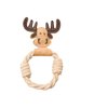 SPOT Dura-Fused Leather Animal Rings - Rope Dog Toy, Made with Real Leather and Jute Fabric, Durable Rope Ring is Great for Tugging and Chewing - 11in, Assorted Styles, 1 Piece