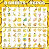 Cute Banana Temporary Tattoos 8 Sheets 90PCS Yellow Banana Party Decorations Supplies Favors Fruits Theme Birthday Cute Stickers Christmas Gifts for Boys Girls Class School Prizes Carnival