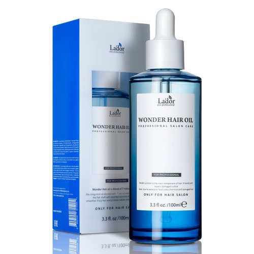 LA'DOR Wonder Hair Oil Anti Frizz Leave-In Lightweight Protein Coditioner - Squalane Argan Avocado Oil for Dry Static Damaged Bleached Hair Defrizz Heat Protectant Treatment 3.3 Fl Oz LADOR Korean
