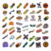 100 Pack Skateboard Stickers, Skateboard Party Favors, Birthday Decorations