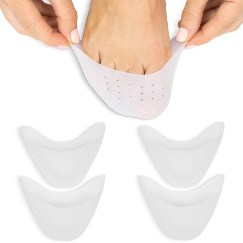ViveSole Toe Protectors for Women & Men (4 Pcs) - Silicone Sleeves for Pain Relief - Covers for Feet, Foot Gel Caps for Shoes, Blister Protection - Cushion Guards for Ball of Foot and Metatarsal