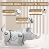 Microworld 3D Metal Model Kits, Mechanical Pig 3D Metal Puzzles, Steel Warcraft Collection 3D Puzzles for Adults, DIY Animal Brain Teasers Home Decor