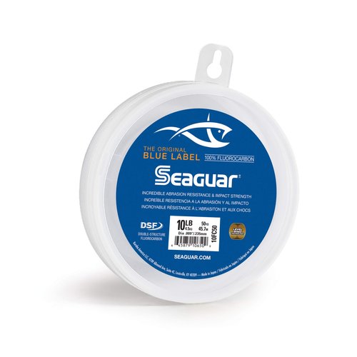 Seaguar Blue Label 100% Flourocarbon Fishing Line (DSF), 10lbs, 50yds Break Strength/Length - 10FC50