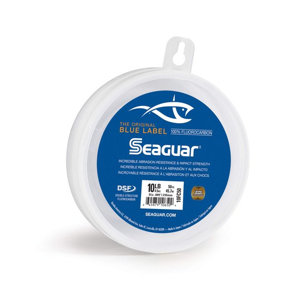 Seaguar Blue Label 100% Flourocarbon Fishing Line (DSF), 10lbs, 50yds Break Strength/Length - 10FC50