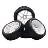 4PCS 1/8 RC Car Tires 17mm Hex Plastic Hub Wheel Rim Rubber Tires for RC 1:8 Off-Road Buggy