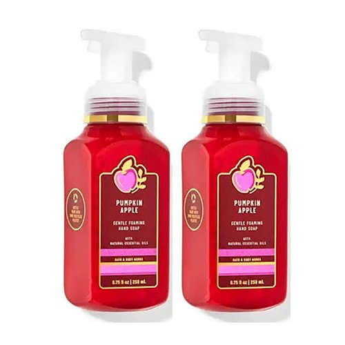 Bath & Body Works Bath and Body Works Pumpkin Apple Gentle Foaming Hand Soap 8.75 Ounce 2-Pack (Pumpkin Apple) 17.5 fluid_ounces, 17.5 Fl Oz