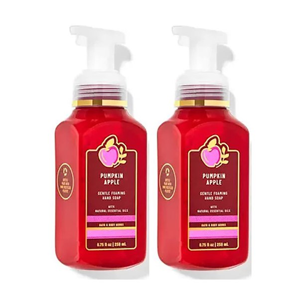 Bath & Body Works Bath and Body Works Pumpkin Apple Gentle Foaming Hand Soap 8.75 Ounce 2-Pack (Pumpkin Apple) 17.5 fluid_ounces, 17.5 Fl Oz
