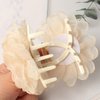 4Pack Fabric Flower Hair Claw Clips for Women Girl Rose Flower Hair Clip Plastic Hair Clamps Hair Accessories